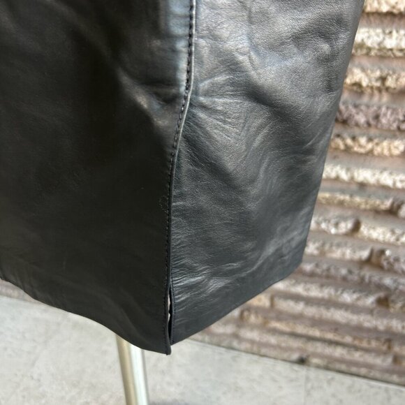 Classiques Entier Black Glove Soft Leather Pencil Straight Skirt Size 4 - Picture 5 of 6